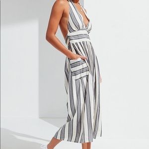 UO Striped Halter Midi